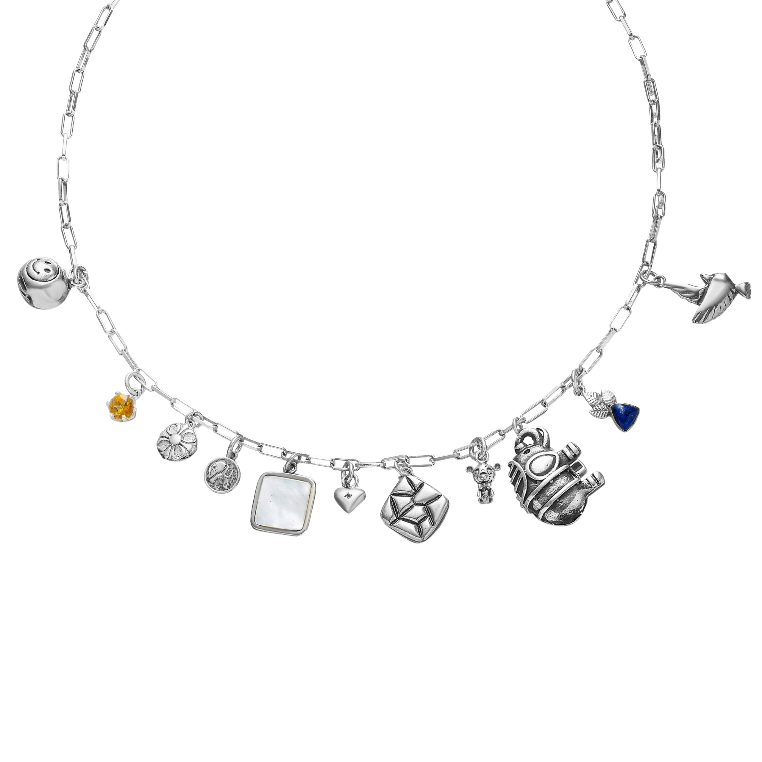 Mismatched Charmed Necklace