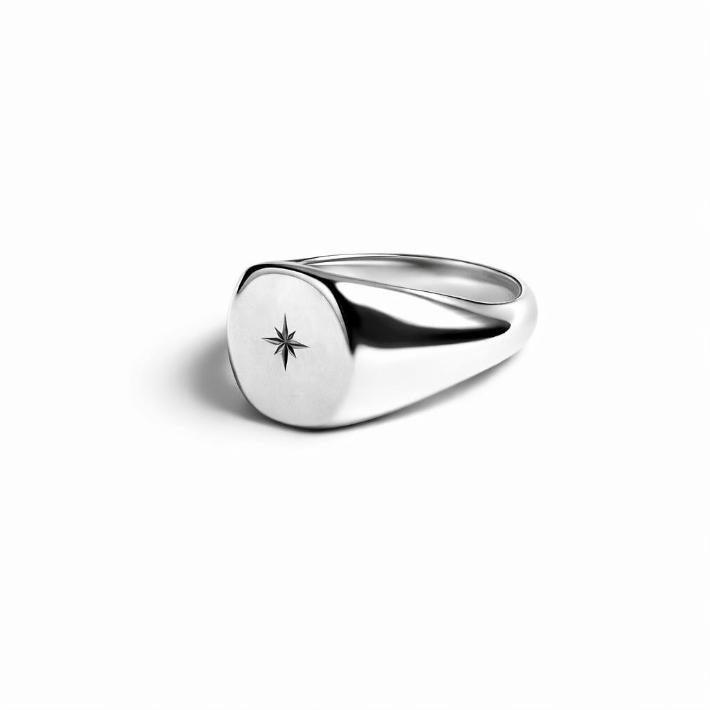 Vega Signet Ring | Blue