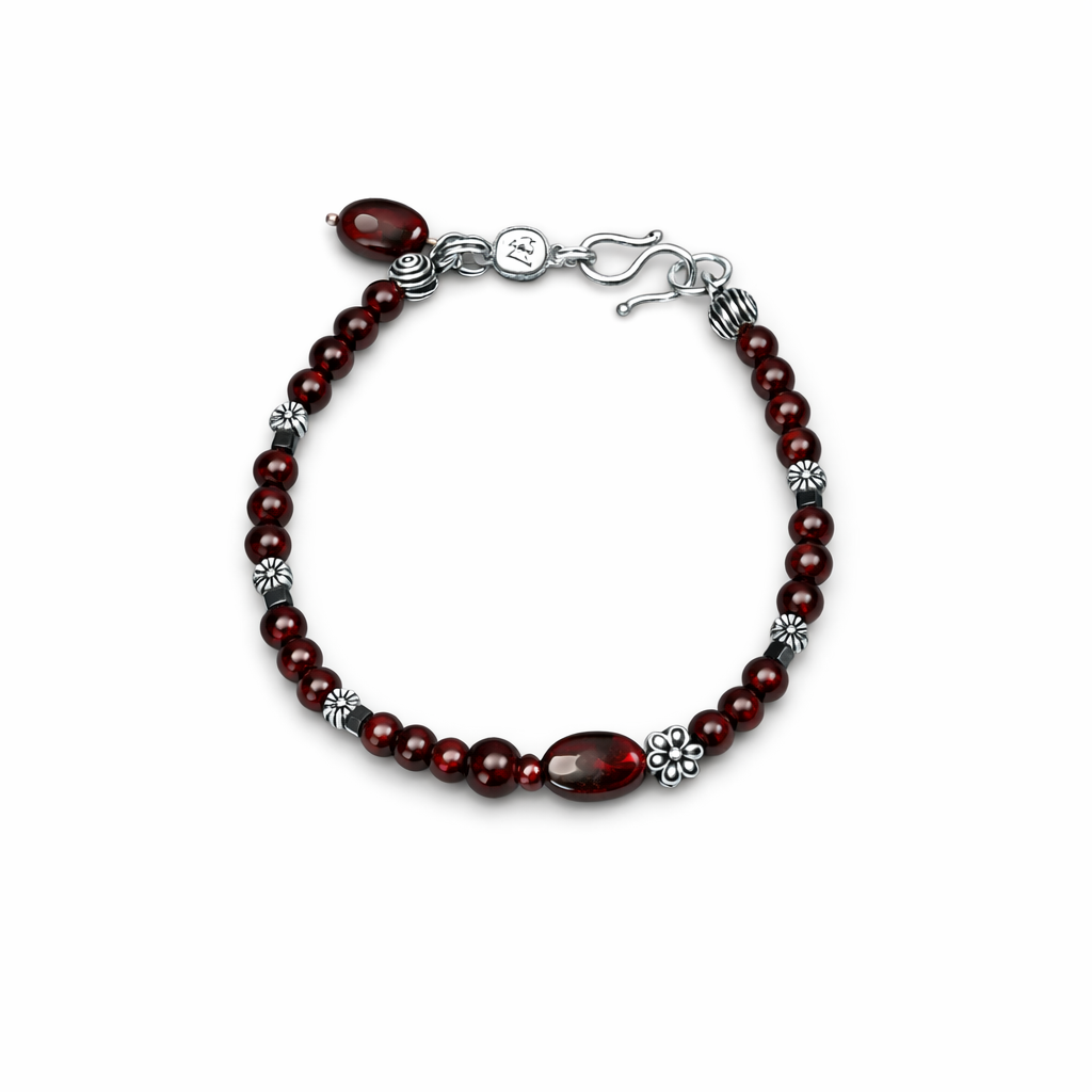 Garnet Bloom Bracelet