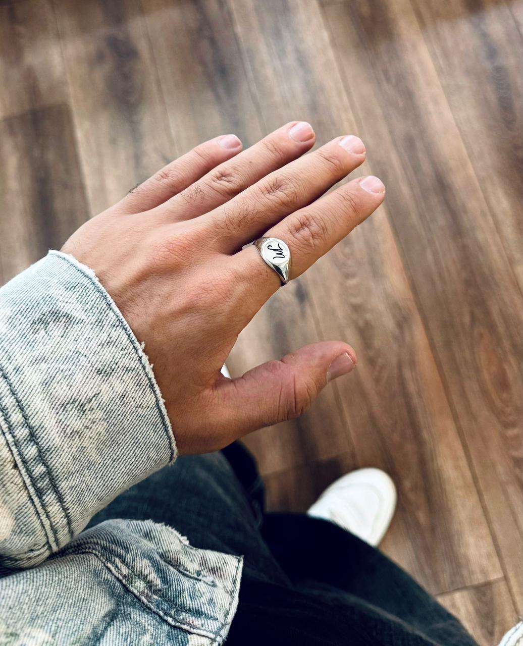 Letter Signet Ring
