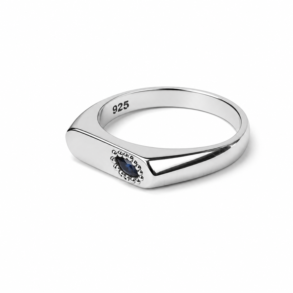 Offset Flat Signet Ring