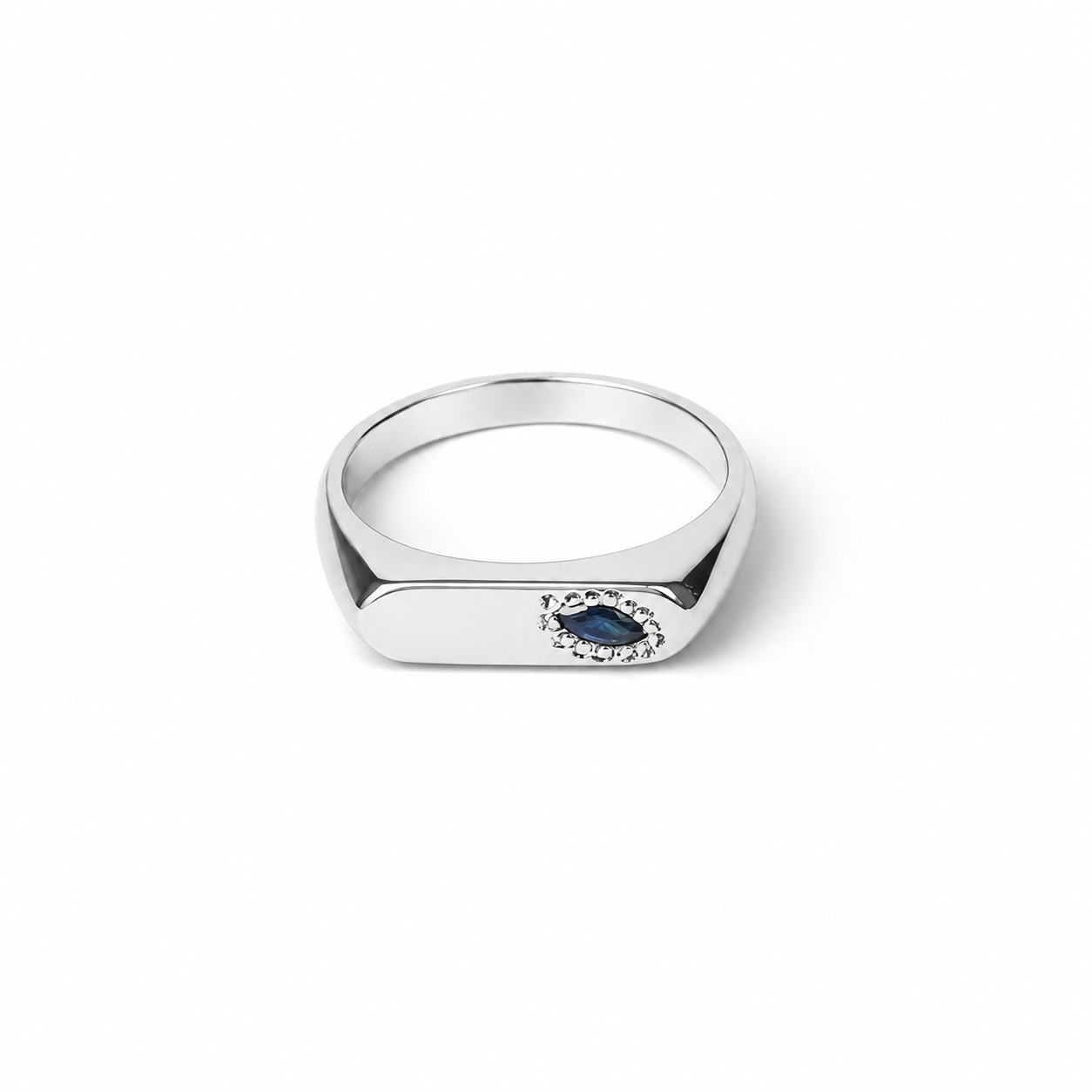 Offset Flat Signet Ring