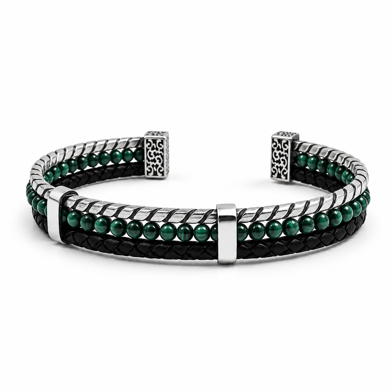 Triple threat cuff | Malachite