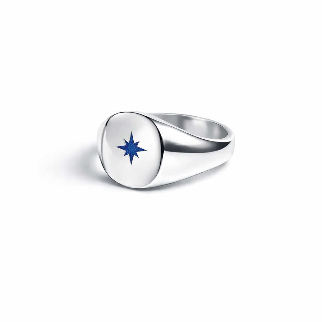 Vega Signet Ring | Blue