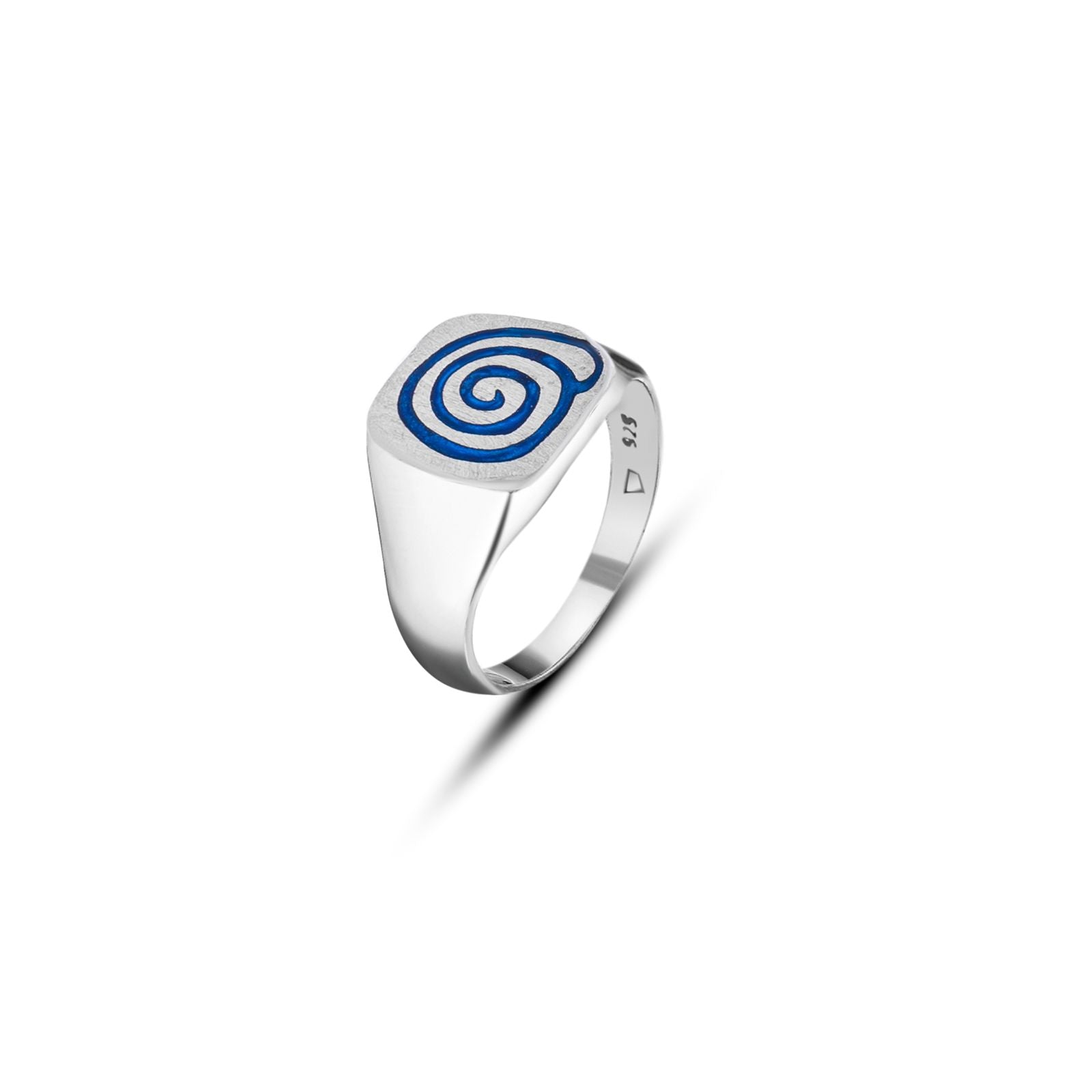 Blue Spiral Ring